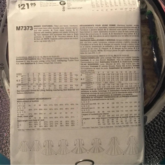 McCall’s costume M7373- 6-8-10-12-14-uncut- designed by Yaya Han-Halloween! - Picture 4 of 5